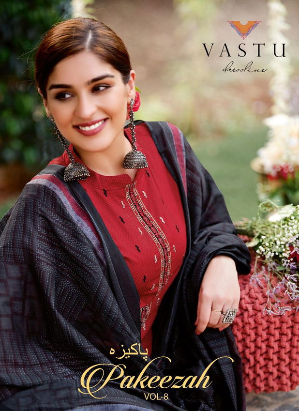 Vastu Pakeezah 8 Latest Casual Wear Designer Lawn Cotton  Lawn Print With Exclusive Work  Dress Material Collection